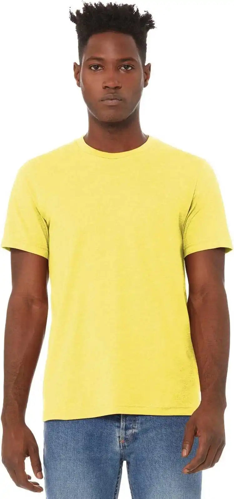 Bella + Canvas 3001cvc Unisex Heather Cvc Short Sleeve Tee - Yellow