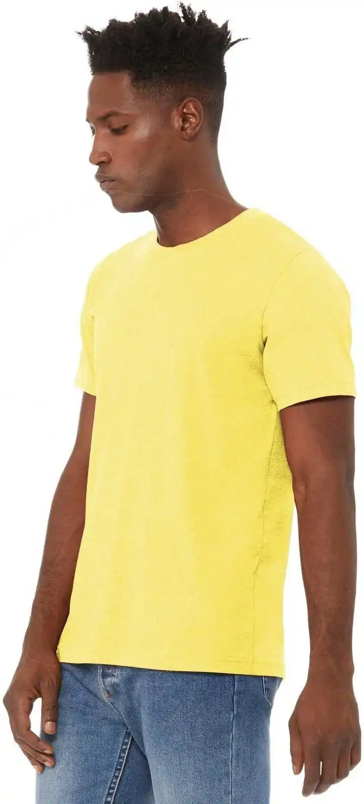 Bella + Canvas 3001cvc Unisex Heather Cvc Short Sleeve Tee - Yellow