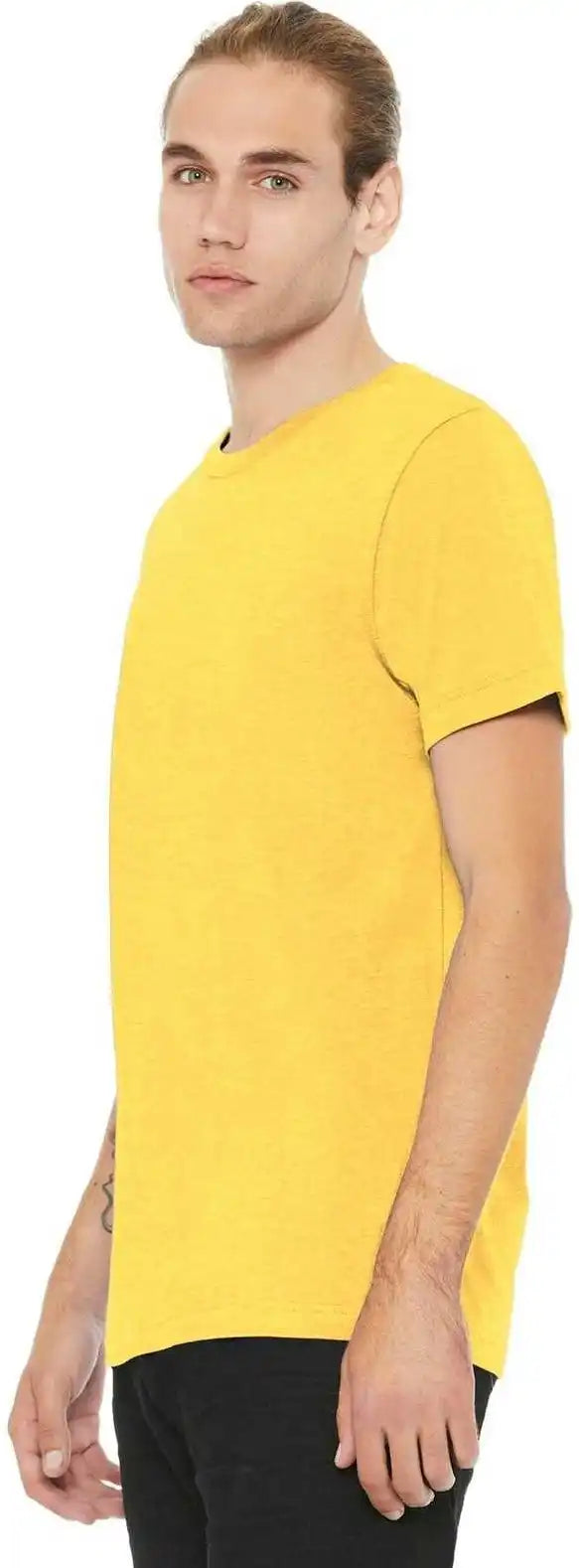 Bella + Canvas 3001cvc Unisex Heather Cvc Short Sleeve Tee Yellow Gold
