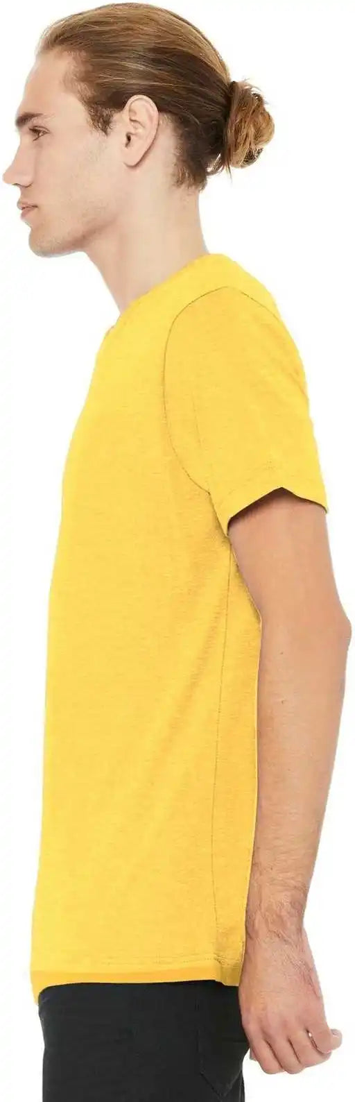 Bella + Canvas 3001cvc Unisex Heather Cvc Short Sleeve Tee Yellow Gold