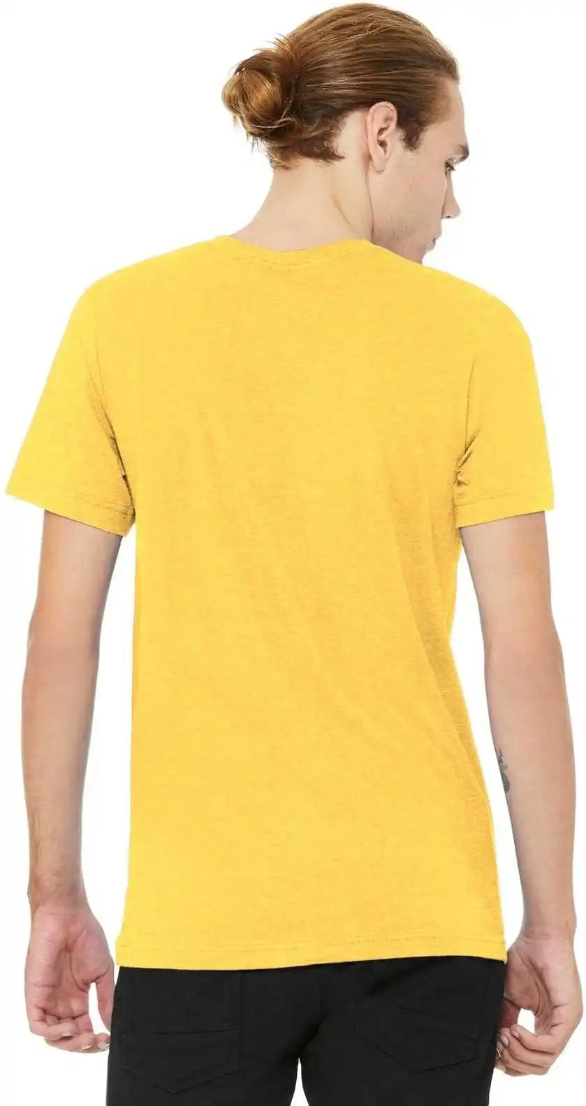 Bella + Canvas 3001cvc Unisex Heather Cvc Short Sleeve Tee Yellow Gold