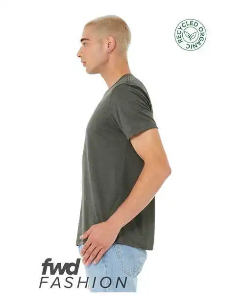 Bella + Canvas 3001rcy Fwd Fashion Unisex Jersey Recycled Organic Tee - Heather Military Green