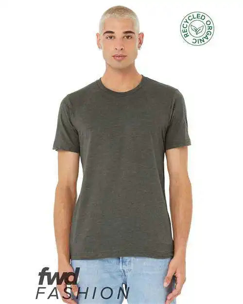 Bella + Canvas 3001rcy Fwd Fashion Unisex Jersey Recycled Organic Tee - Heather Military Green