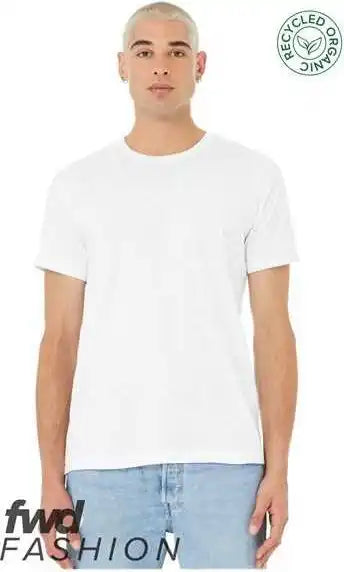 Bella + Canvas 3001rcy Fwd Fashion Unisex Jersey Recycled Organic Tee Solid White Blend