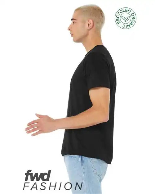 Bella + Canvas 3001rcy Fwd Fashion Unisex Jersey Recycled Organic Tee Solid Black Blend