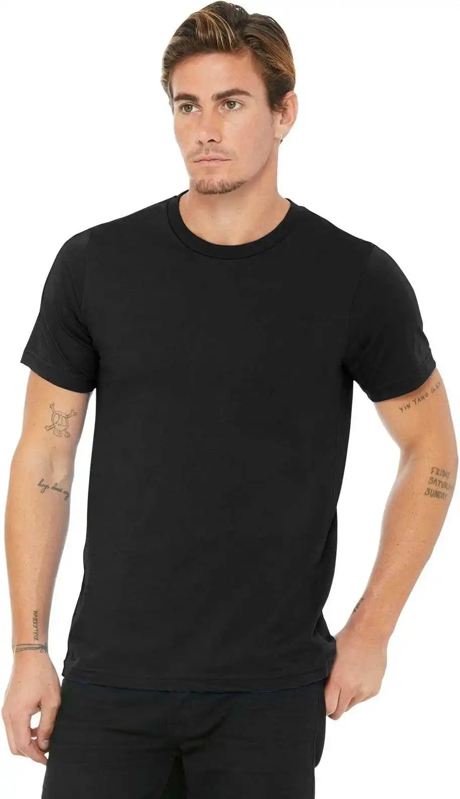 Bella + Canvas 3001u Unisex Made in the Usa Jersey Short Sleeve Tee Black