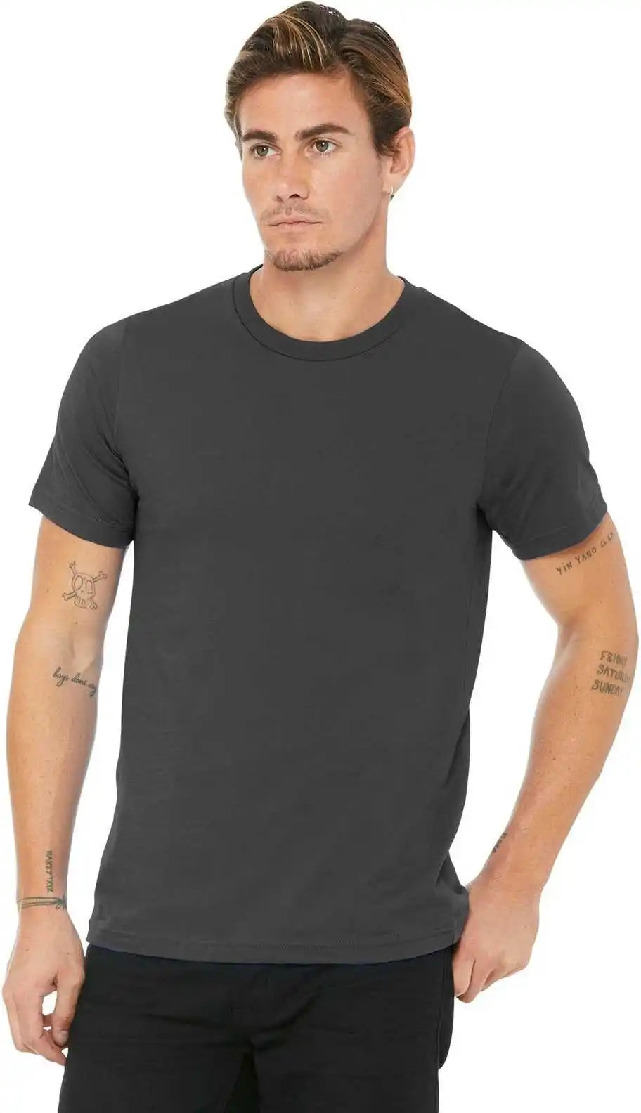 Bella + Canvas 3001u Unisex Made in the Usa Jersey Short Sleeve Tee Asphalt