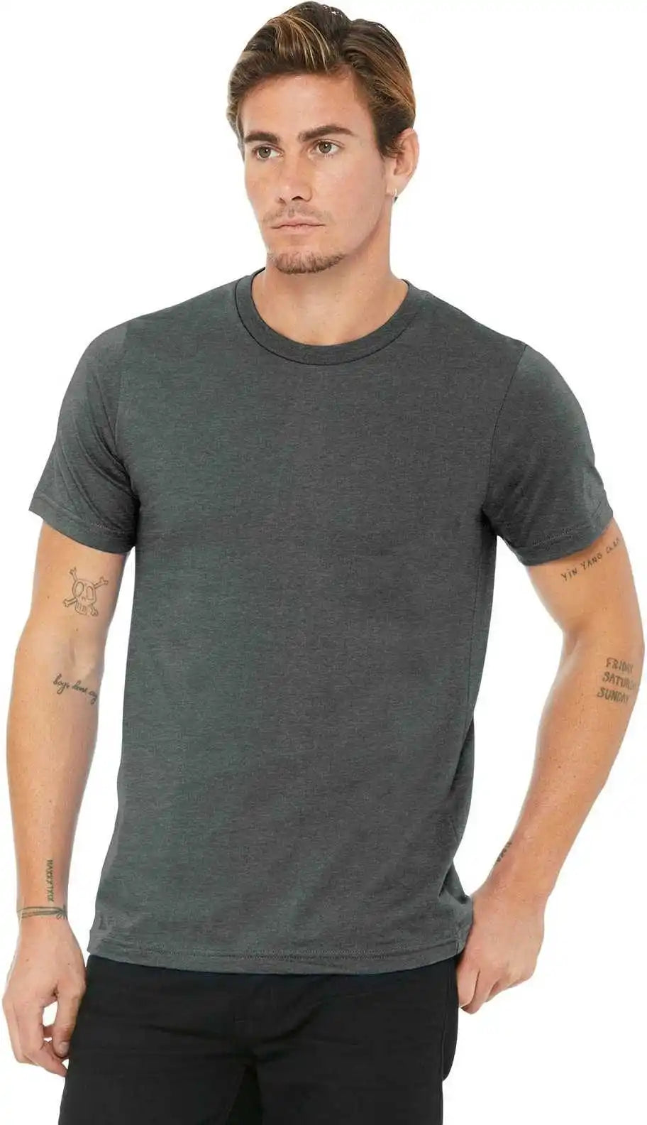 Bella + Canvas 3001u Unisex Made in the Usa Jersey Short Sleeve Tee Deep Heather