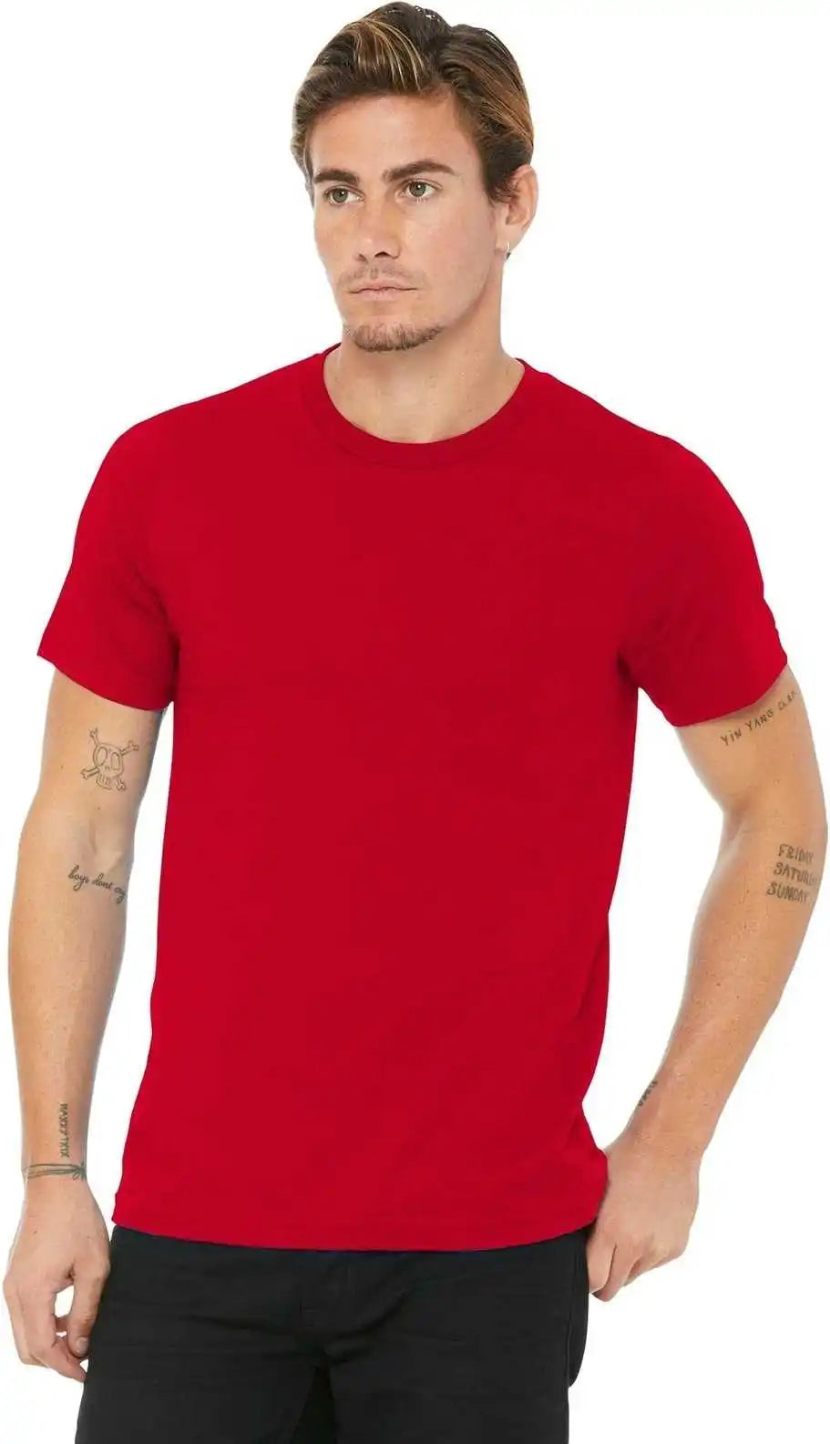 Bella + Canvas 3001u Unisex Made in the Usa Jersey Short Sleeve Tee - Red