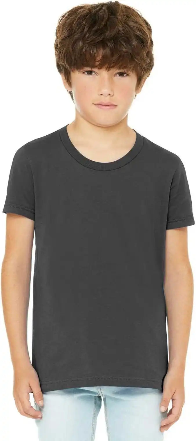 Bella + Canvas 3001y Youth Jersey Short Sleeve Tee Asphalt
