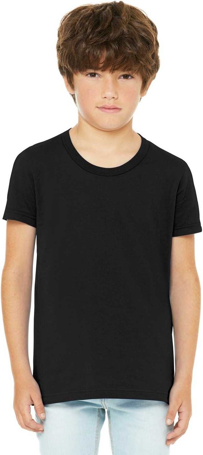 Bella + Canvas 3001y Youth Jersey Short Sleeve Tee - Black