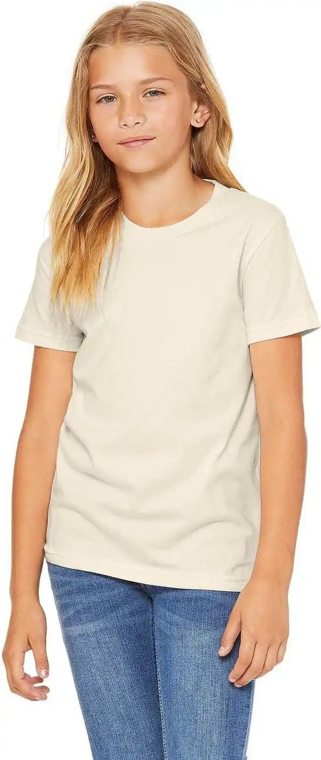 Bella + Canvas 3001y Youth Jersey Short Sleeve Tee Natural