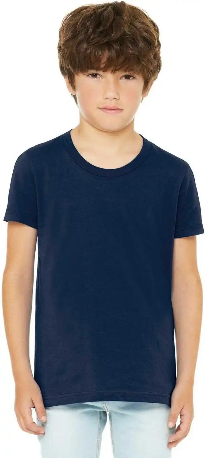 Bella + Canvas 3001y Youth Jersey Short Sleeve Tee Navy