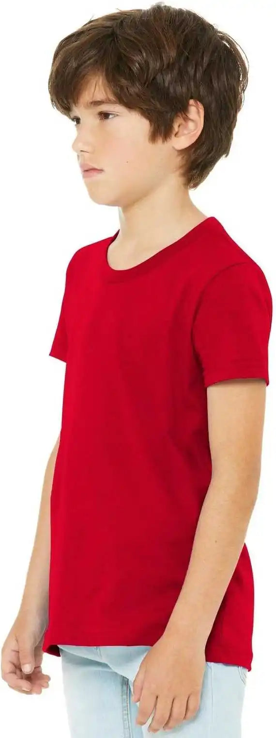 Bella + Canvas 3001y Youth Jersey Short Sleeve Tee - Red