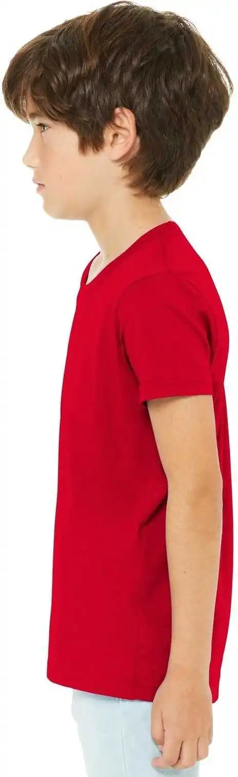 Bella + Canvas 3001y Youth Jersey Short Sleeve Tee - Red