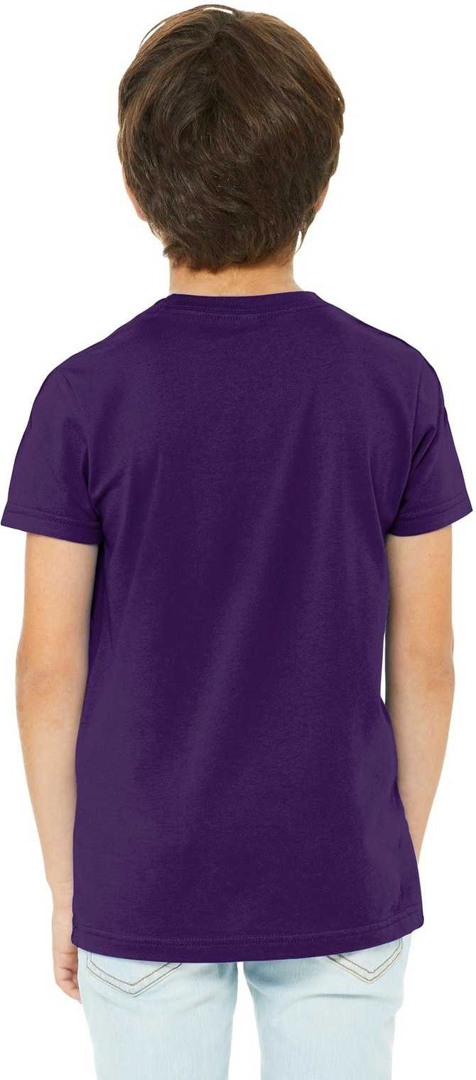 Bella + Canvas 3001y Youth Jersey Short Sleeve Tee - Team Purple