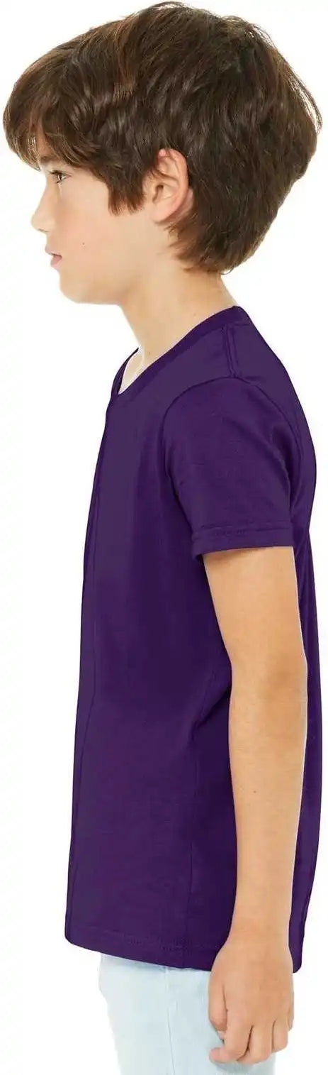 Bella + Canvas 3001y Youth Jersey Short Sleeve Tee Team Purple