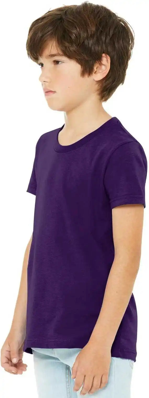 Bella + Canvas 3001y Youth Jersey Short Sleeve Tee Team Purple