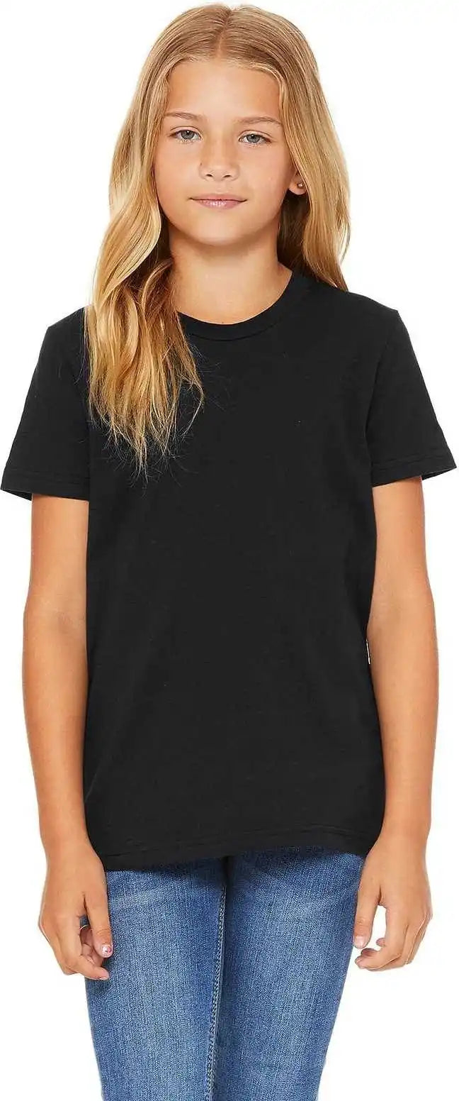 Bella + Canvas 3001y Youth Jersey Short Sleeve Tee Vintage Black