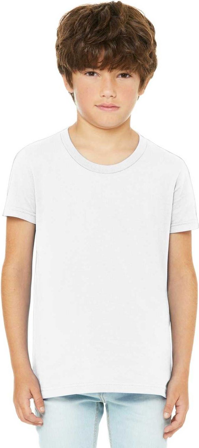 Bella + Canvas 3001y Youth Jersey Short Sleeve Tee - White