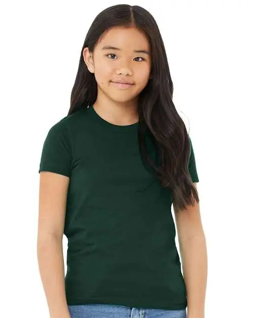 Bella + Canvas 3001y Youth Jersey Tee - Forest