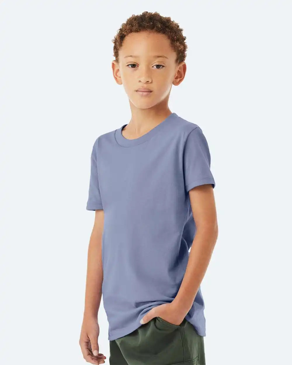 Bella + Canvas 3001y Youth Jersey Tee Lavender Blue