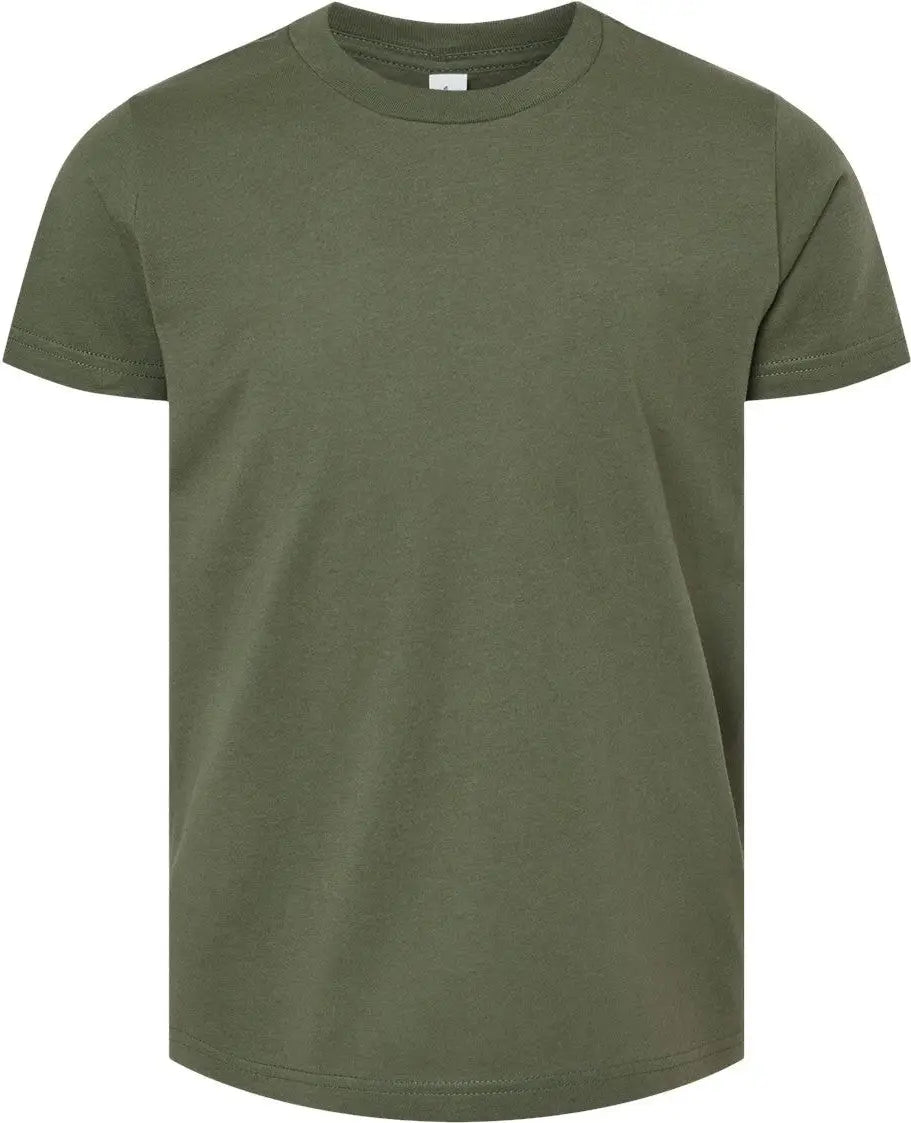 Bella + Canvas 3001y Youth Jersey Tee - Military Green - Olive / s