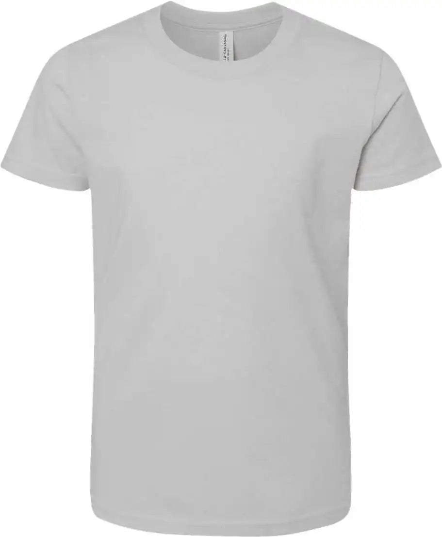 Bella + Canvas 3001y Youth Jersey Tee Solid Athletic Grey