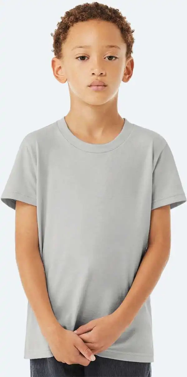 Bella + Canvas 3001y Youth Jersey Tee Solid Athletic Grey
