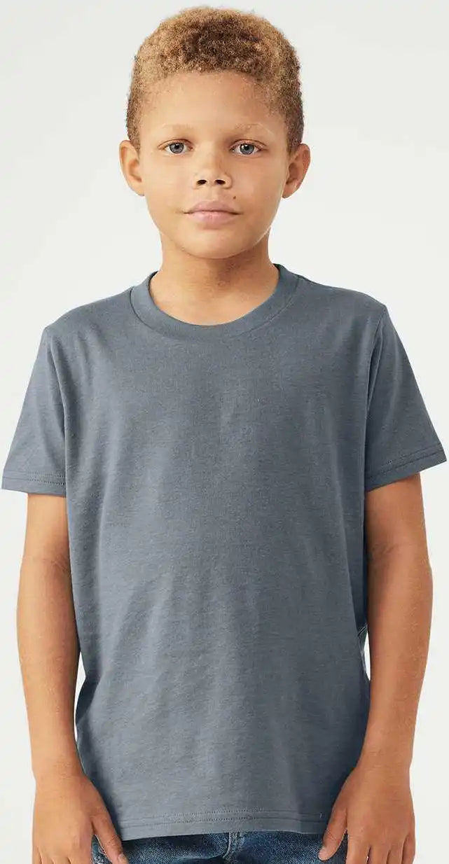 Bella + Canvas 3001y Youth Jersey Tee Steel Blue