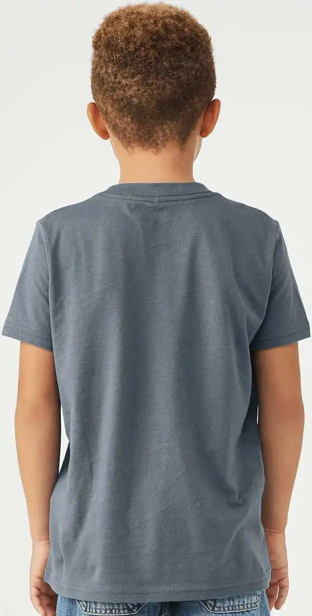 Bella + Canvas 3001y Youth Jersey Tee Steel Blue