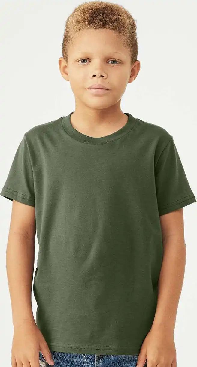 Bella + Canvas 3001y Youth Unisex Jersey Tee Military Green