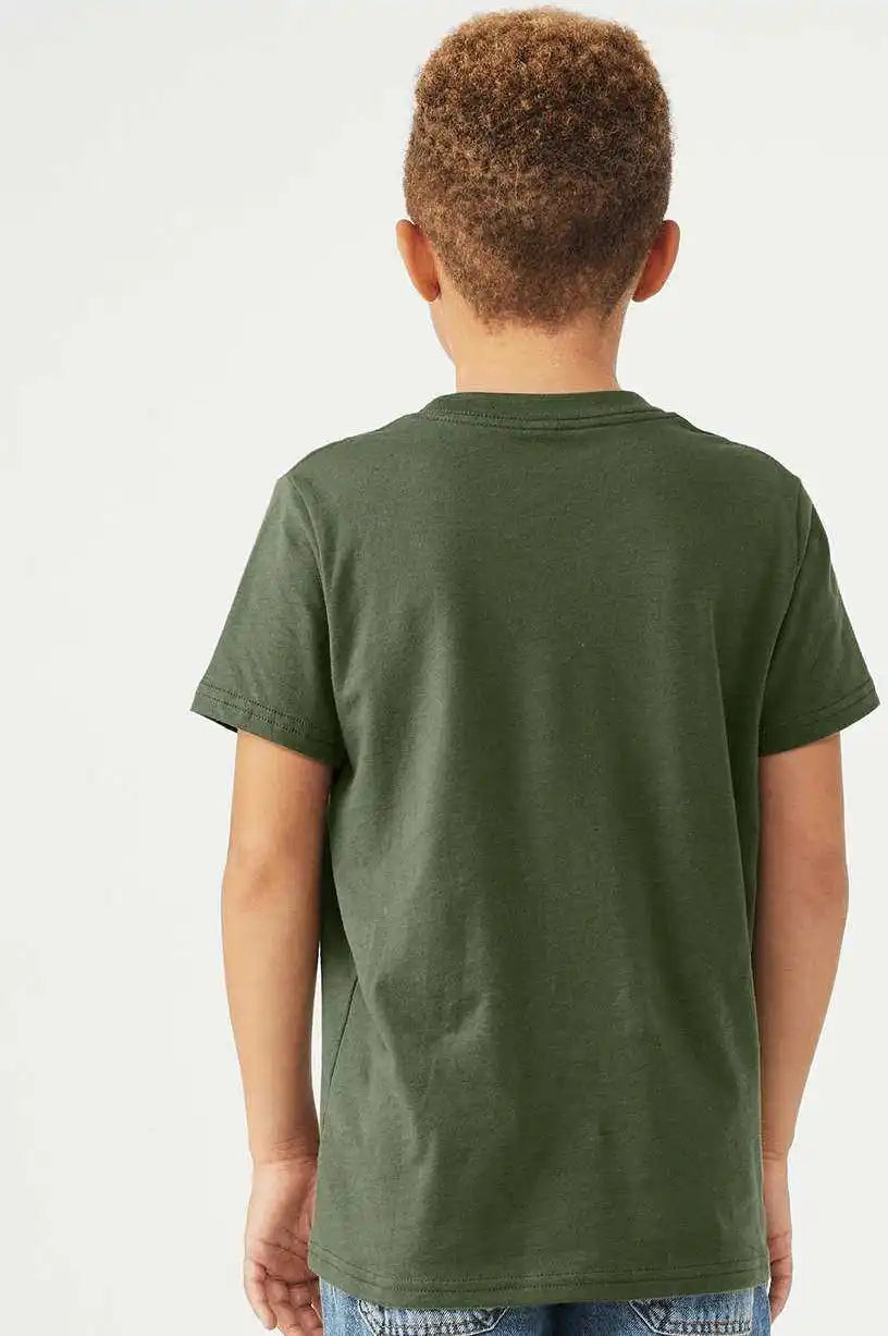 Bella + Canvas 3001y Youth Unisex Jersey Tee Military Green