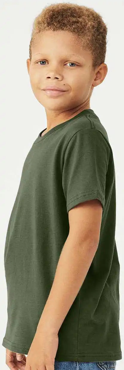 Bella + Canvas 3001y Youth Unisex Jersey Tee Military Green