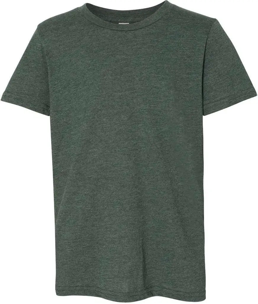 Bella + Canvas 3001ycvc Youth Cvc Jersey Tee - Heather Forest