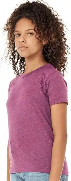 Bella + Canvas 3001ycvc Youth Cvc Jersey Tee - Heather Magenta