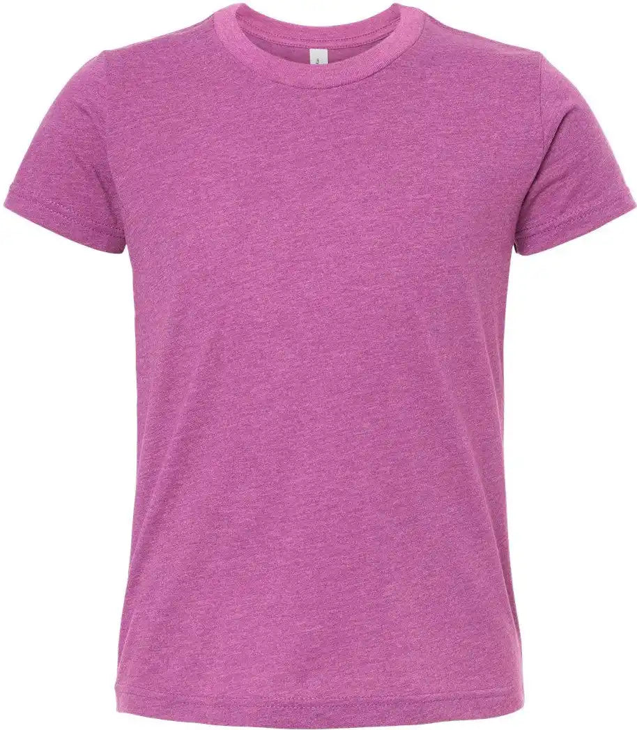 Bella + Canvas 3001ycvc Youth Cvc Jersey Tee - Heather Magenta - s