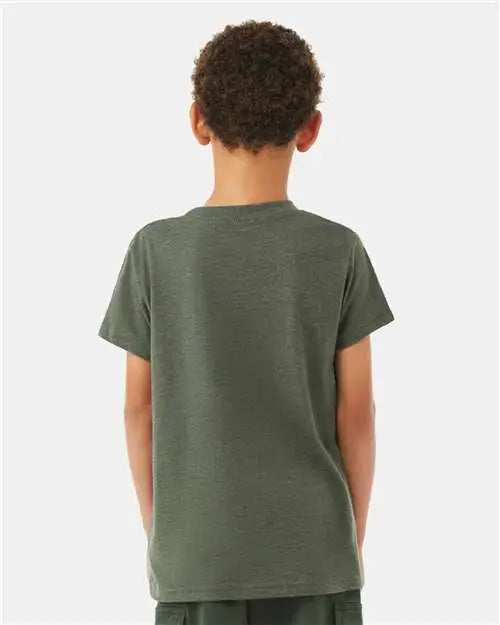 Bella + Canvas 3001ycvc Youth Cvc Jersey Tee - Heather Military Green
