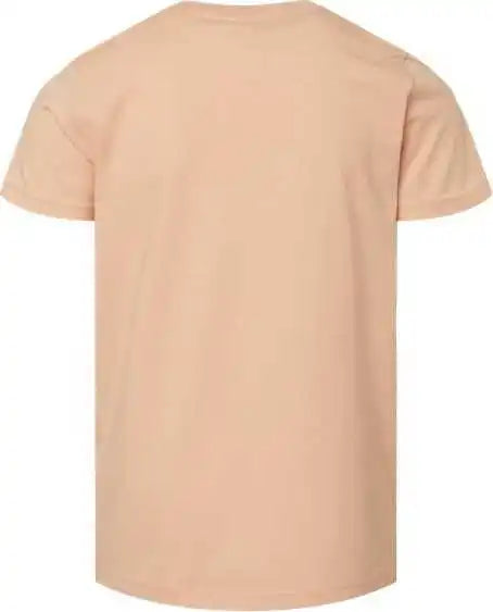Bella + Canvas 3001ycvc Youth Cvc Jersey Tee Heather Peach