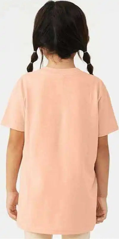 Bella + Canvas 3001ycvc Youth Cvc Jersey Tee Heather Peach