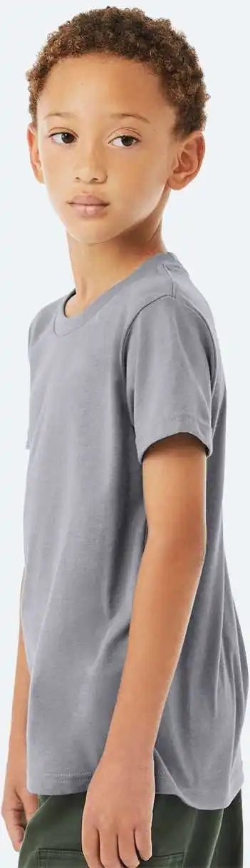 Bella + Canvas 3001ycvc Youth Cvc Jersey Tee Heather Storm