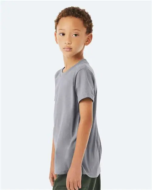 Bella + Canvas 3001ycvc Youth Cvc Jersey Tee - Heather Storm