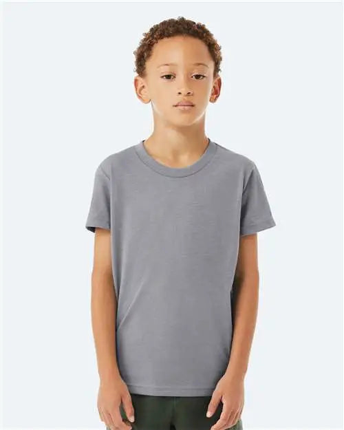 Bella + Canvas 3001ycvc Youth Cvc Jersey Tee - Heather Storm