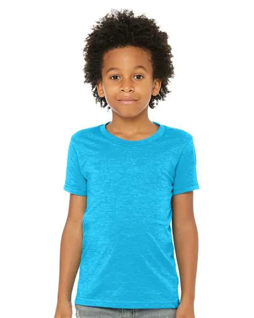 Bella + Canvas 3001ycvc Youth Cvc Jersey Tee - Neon Blue - s