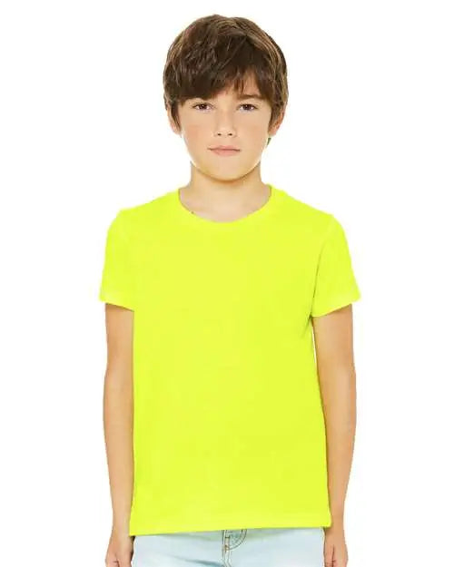 Bella + Canvas 3001ycvc Youth Cvc Jersey Tee - Neon Yellow