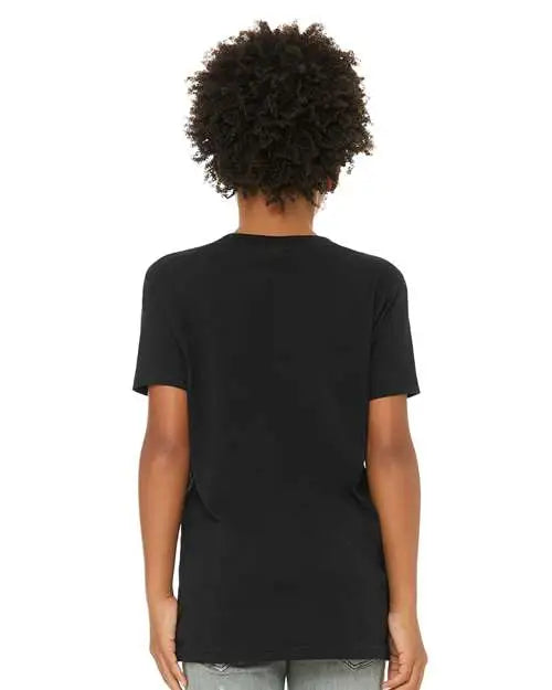 Bella + Canvas 3001ycvc Youth Cvc Jersey Tee - Solid Black Blend