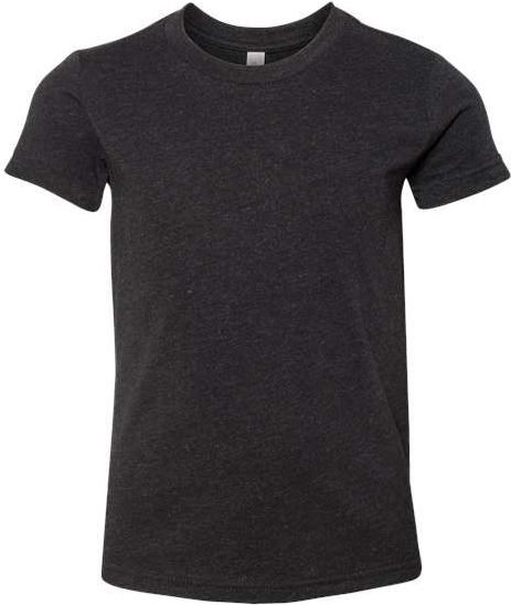 Bella + Canvas 3001ycvc Youth Cvc Unisex Jersey Tee - Black Heather