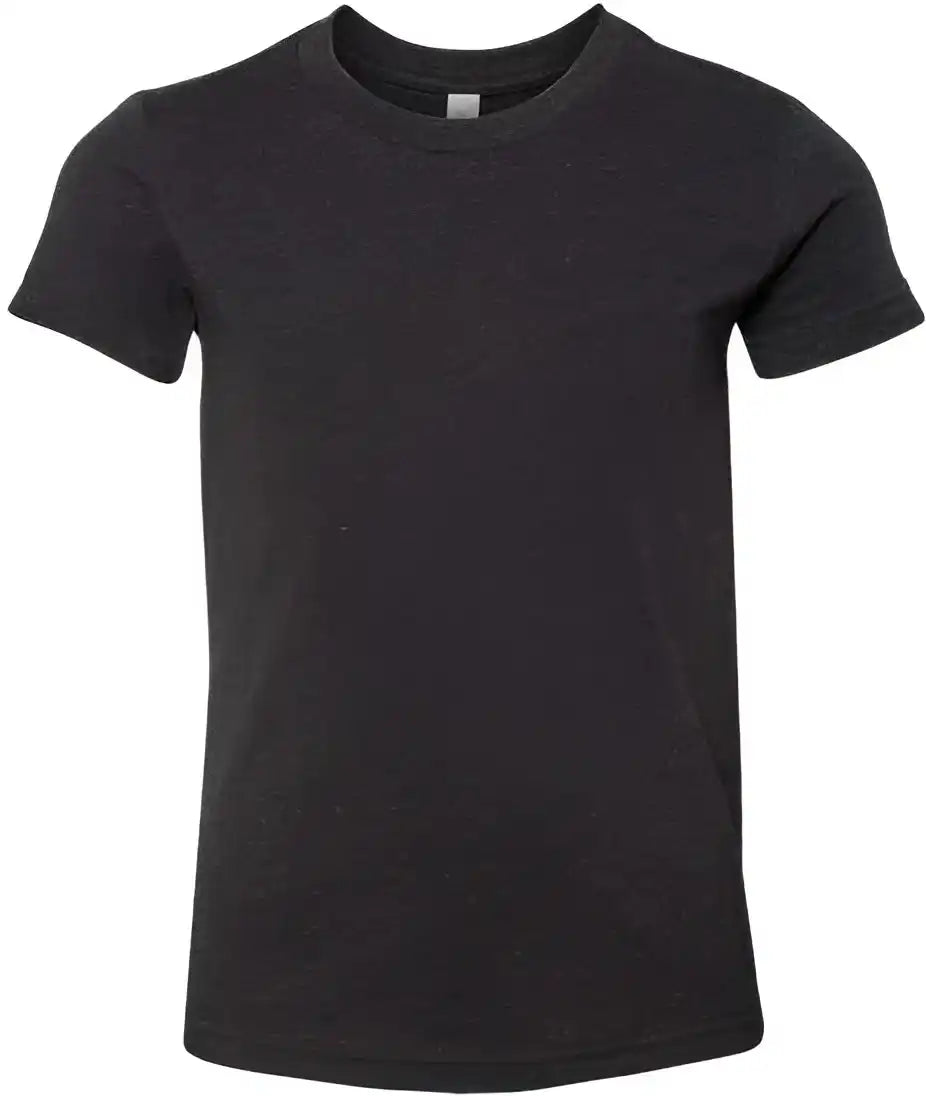 Bella + Canvas 3001ycvc Youth Cvc Unisex Jersey Tee Black Heather