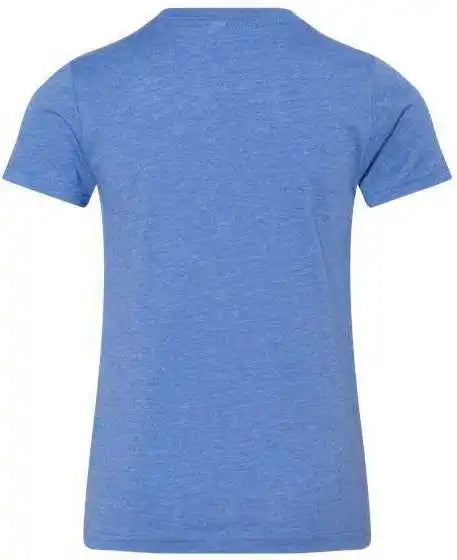 Bella + Canvas 3001ycvc Youth Cvc Unisex Jersey Tee Heather Columbia Blue