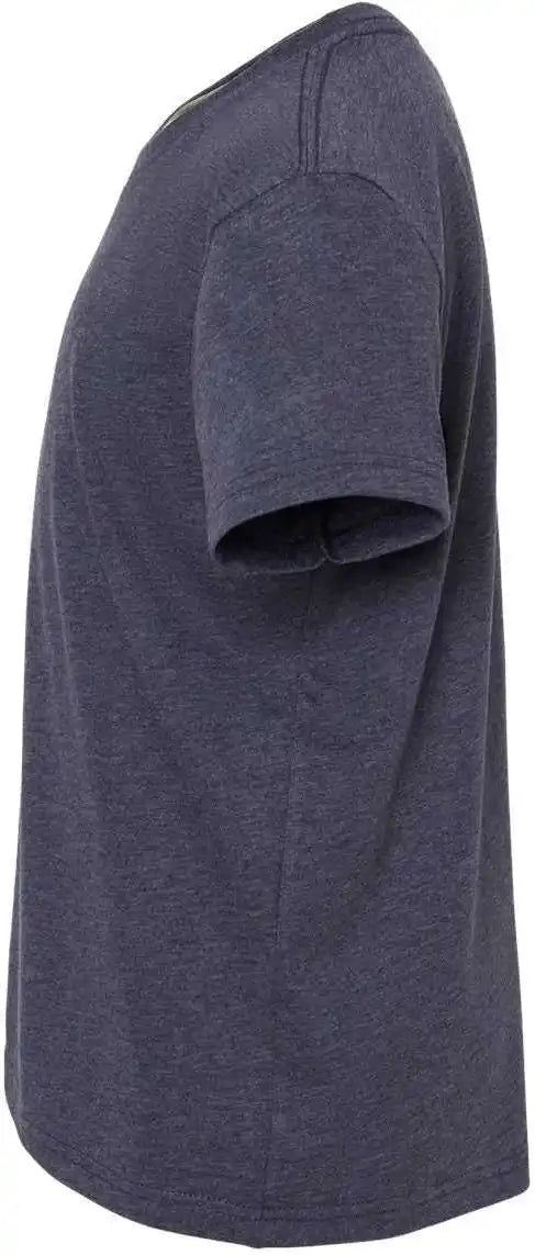 Bella + Canvas 3001ycvc Youth Cvc Unisex Jersey Tee Heather Midnight Navy